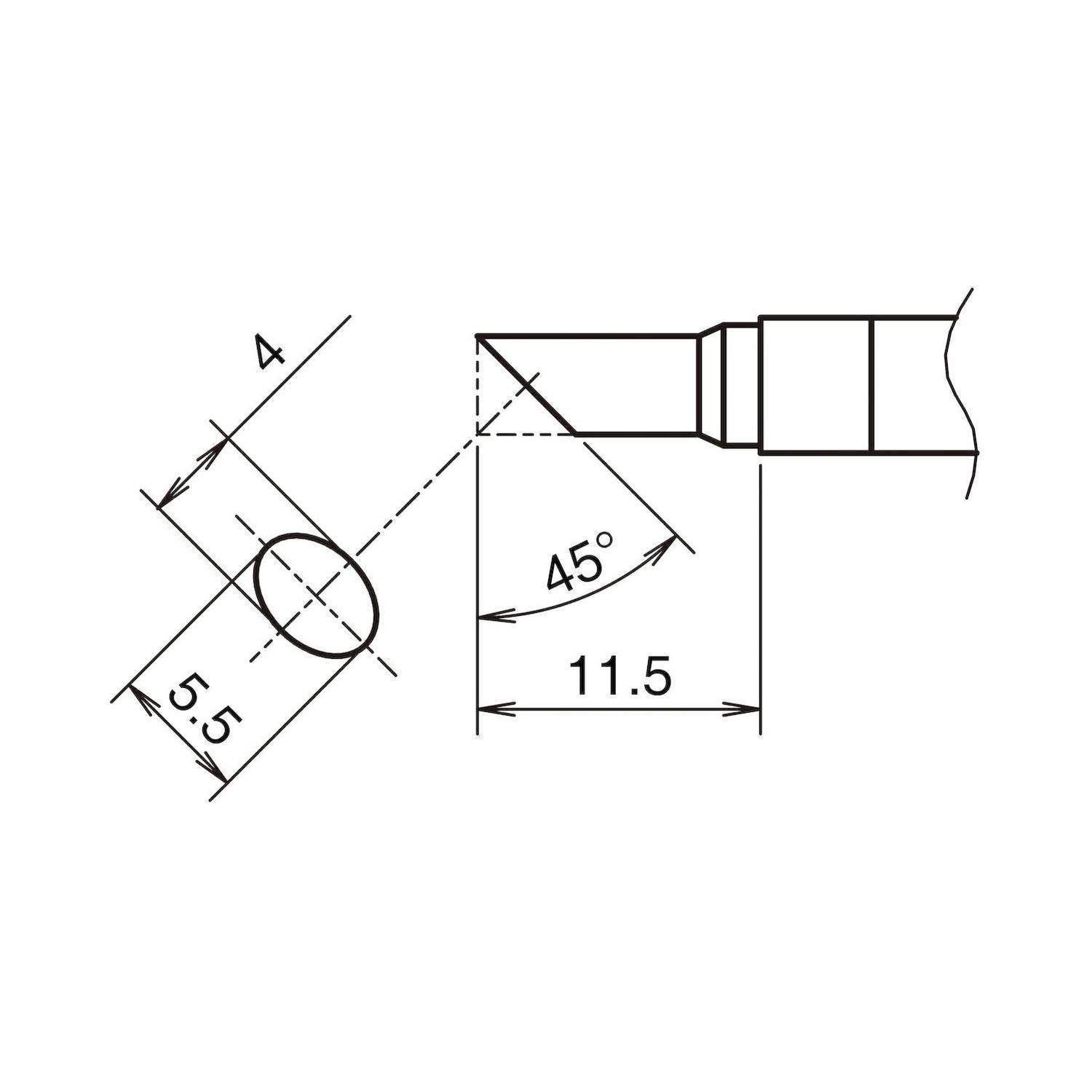 Hakko T39-C4055. Aktiv-Lötspitze Format 4055C für Lötkolben FX 9701