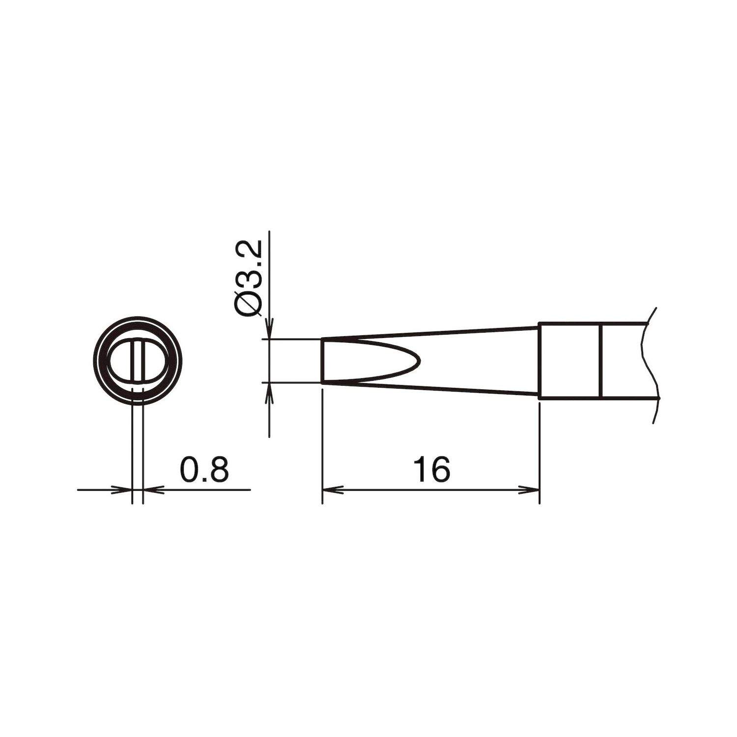Hakko T39-DL32. Aktiv-Lötspitze Format 3.2DL für Lötkolben FX 9701 