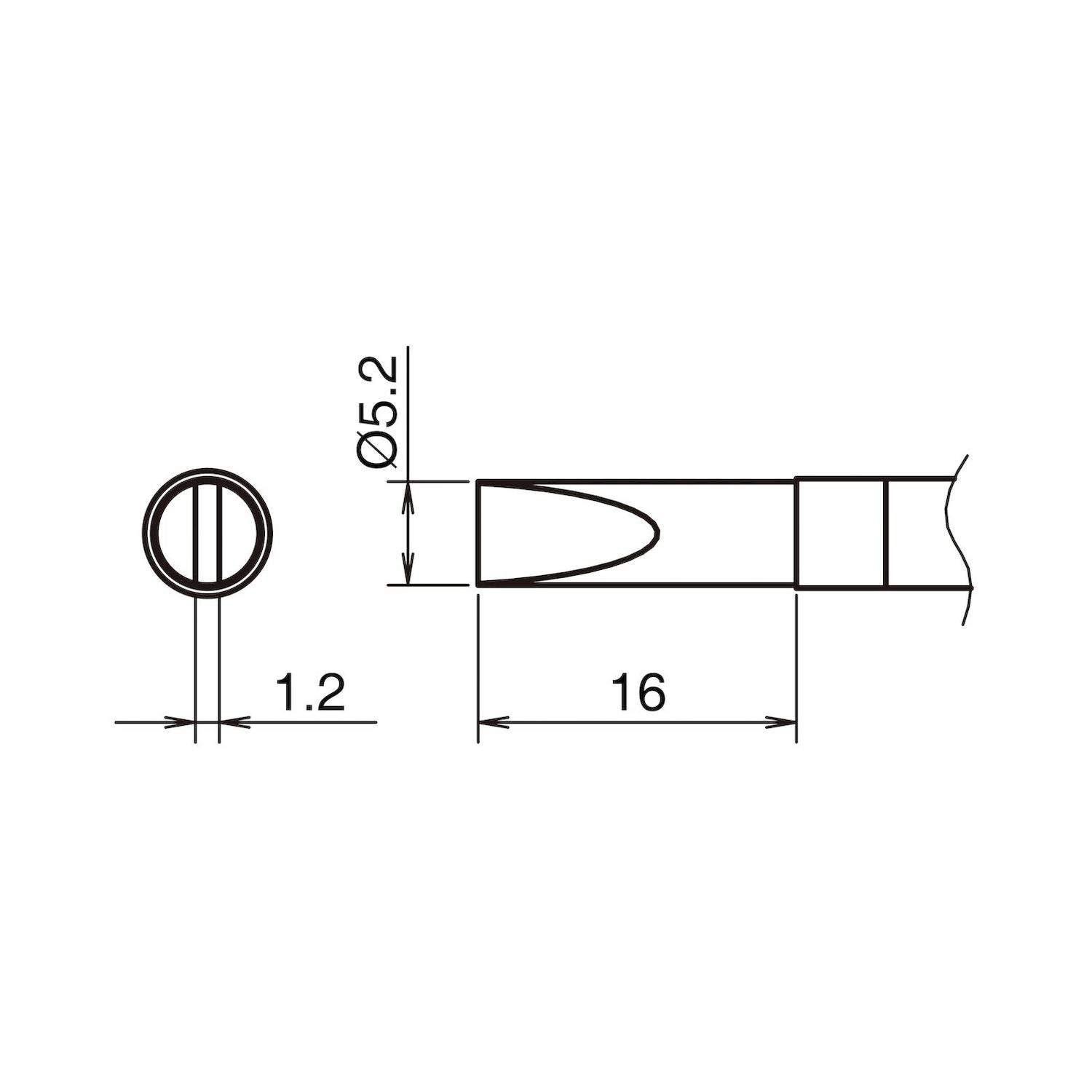 Hakko T39-DL52. Aktiv-Lötspitze Format 5.2DL für Lötkolben FX 9701 