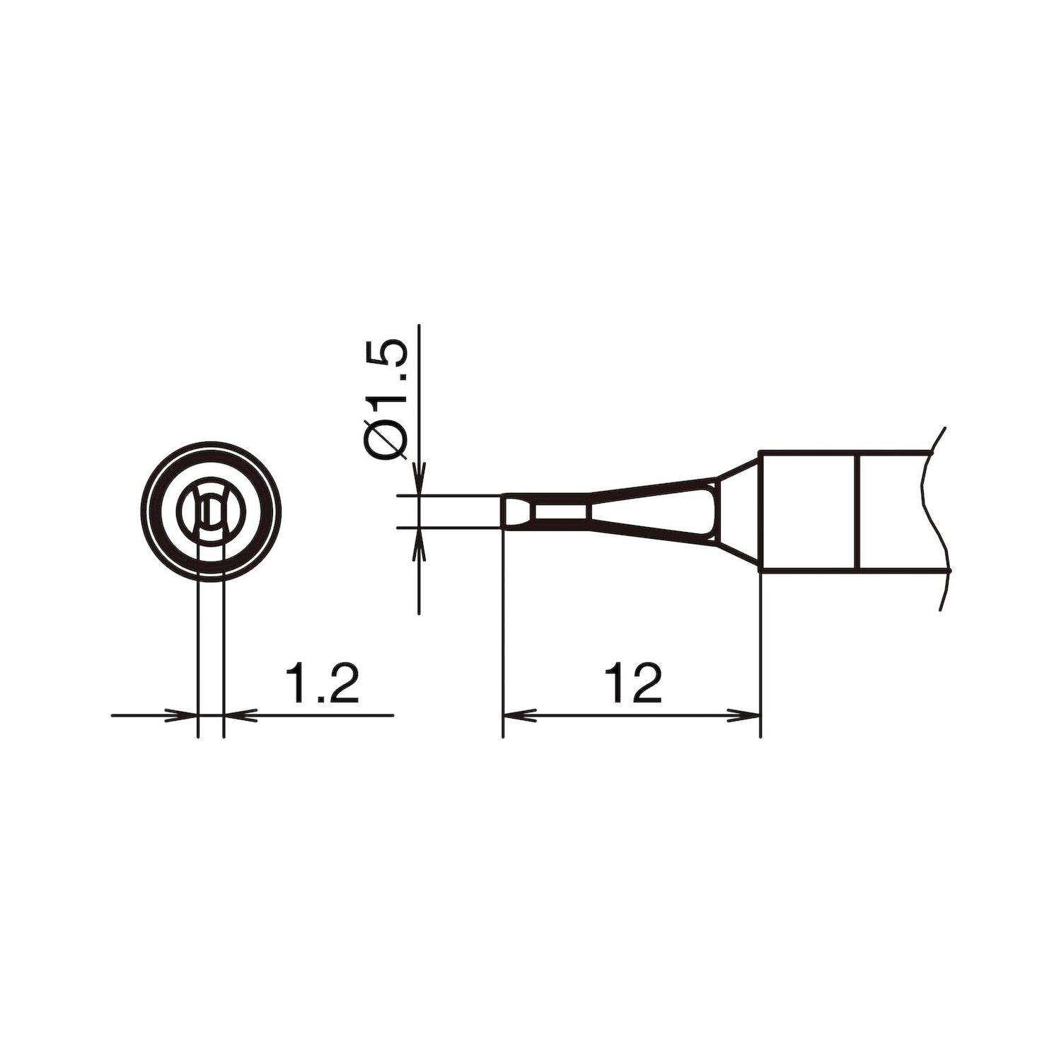 Hakko T39-DLS15. Aktiv-Lötspitze Format 1.5DLS für Lötkolben FX 9701 