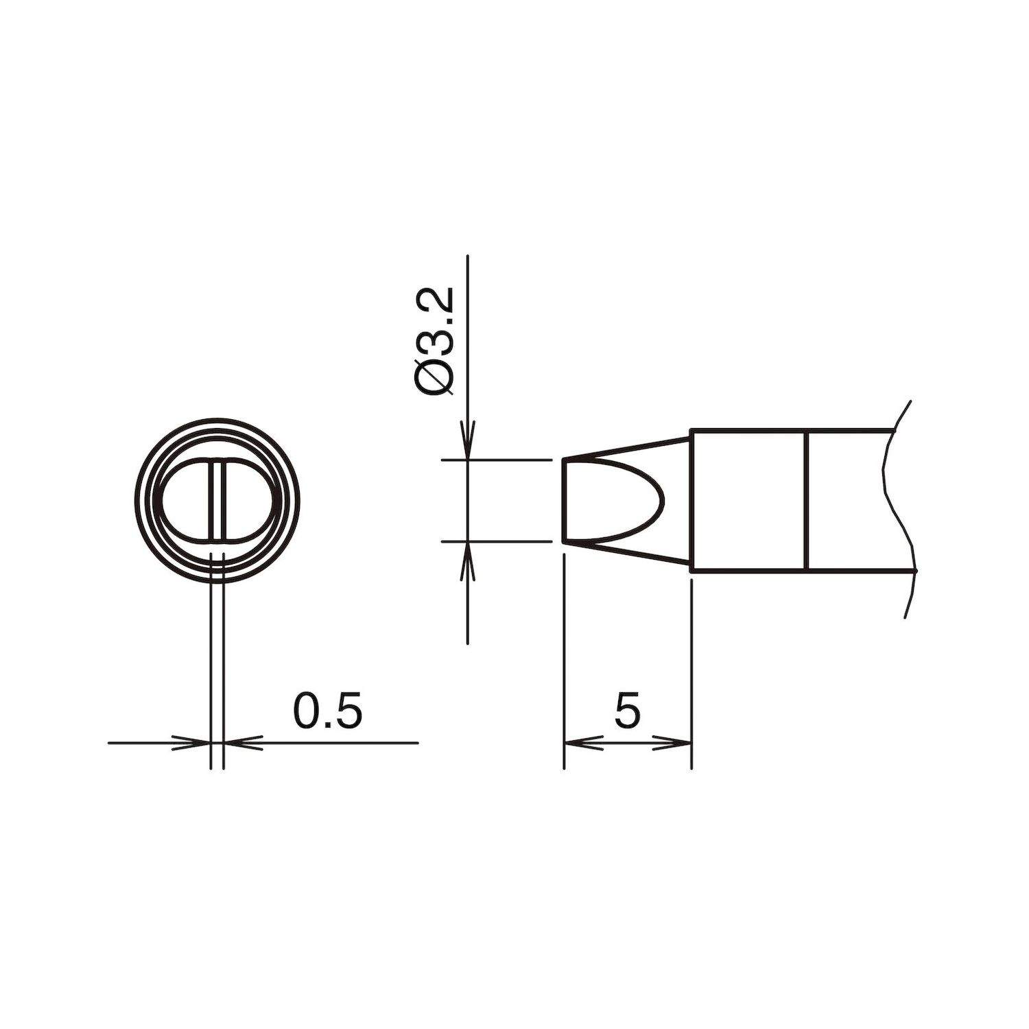 Hakko T39-DS32. Aktiv-Lötspitze Format 3.2DS für Lötkolben FX 9701