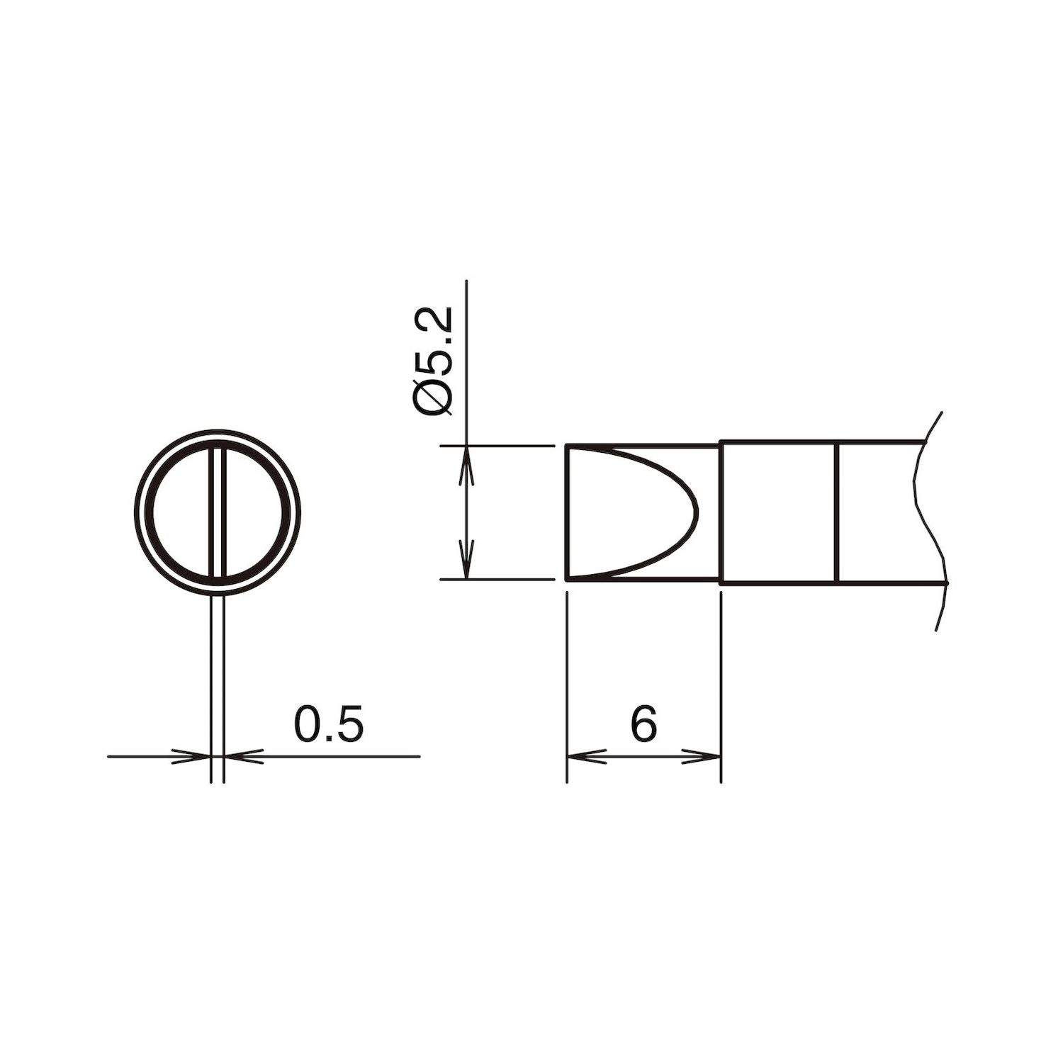 Hakko T39-DS52. Aktiv-Lötspitze Format 5.2DS für Lötkolben FX 9701