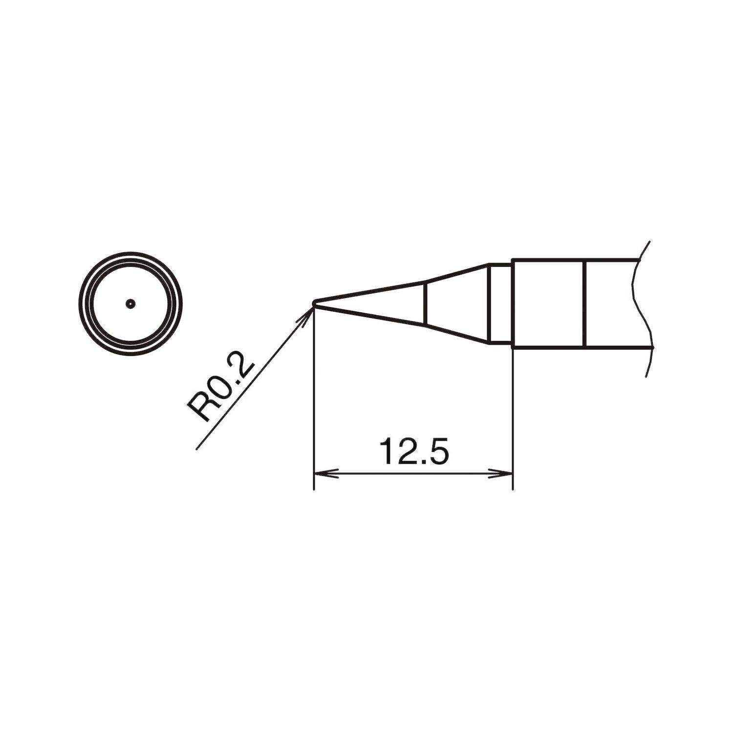 Hakko T39-IL02. Aktiv-Lötspitze Format 0.2IL für Lötkolben FX 9701