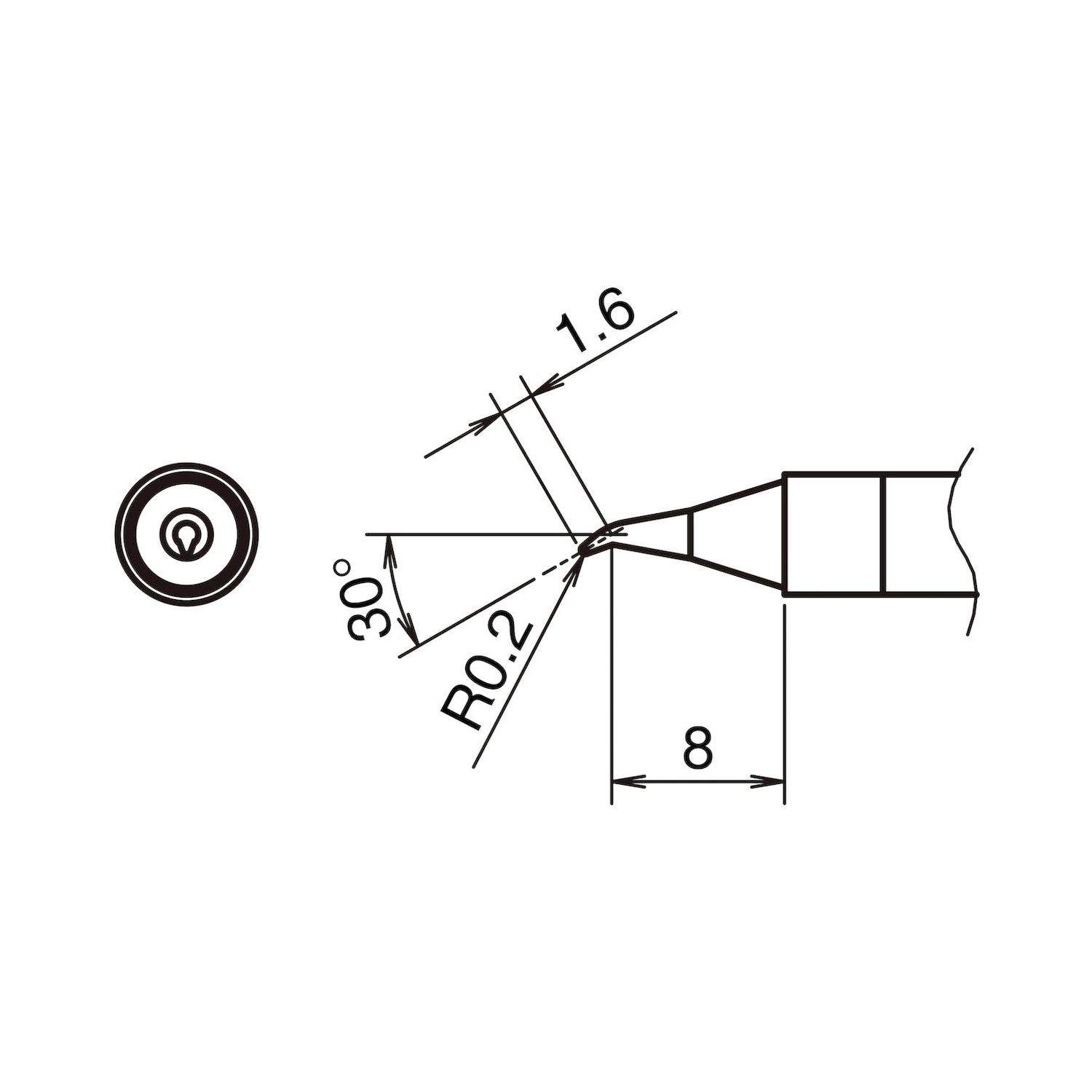 Hakko T39-JS02. Aktiv-Lötspitze Format 0.2JS für Lötkolben FX 9701 