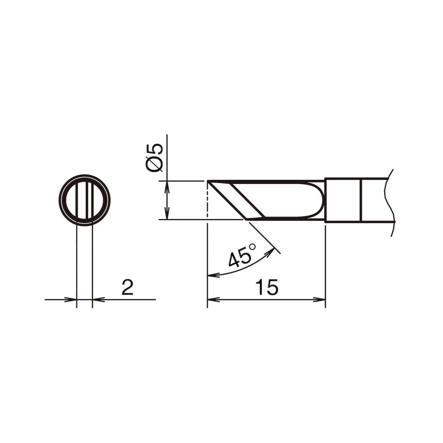 Hakko T39-K. Aktiv-Lötspitze Format K für Lötkolben FX 9701