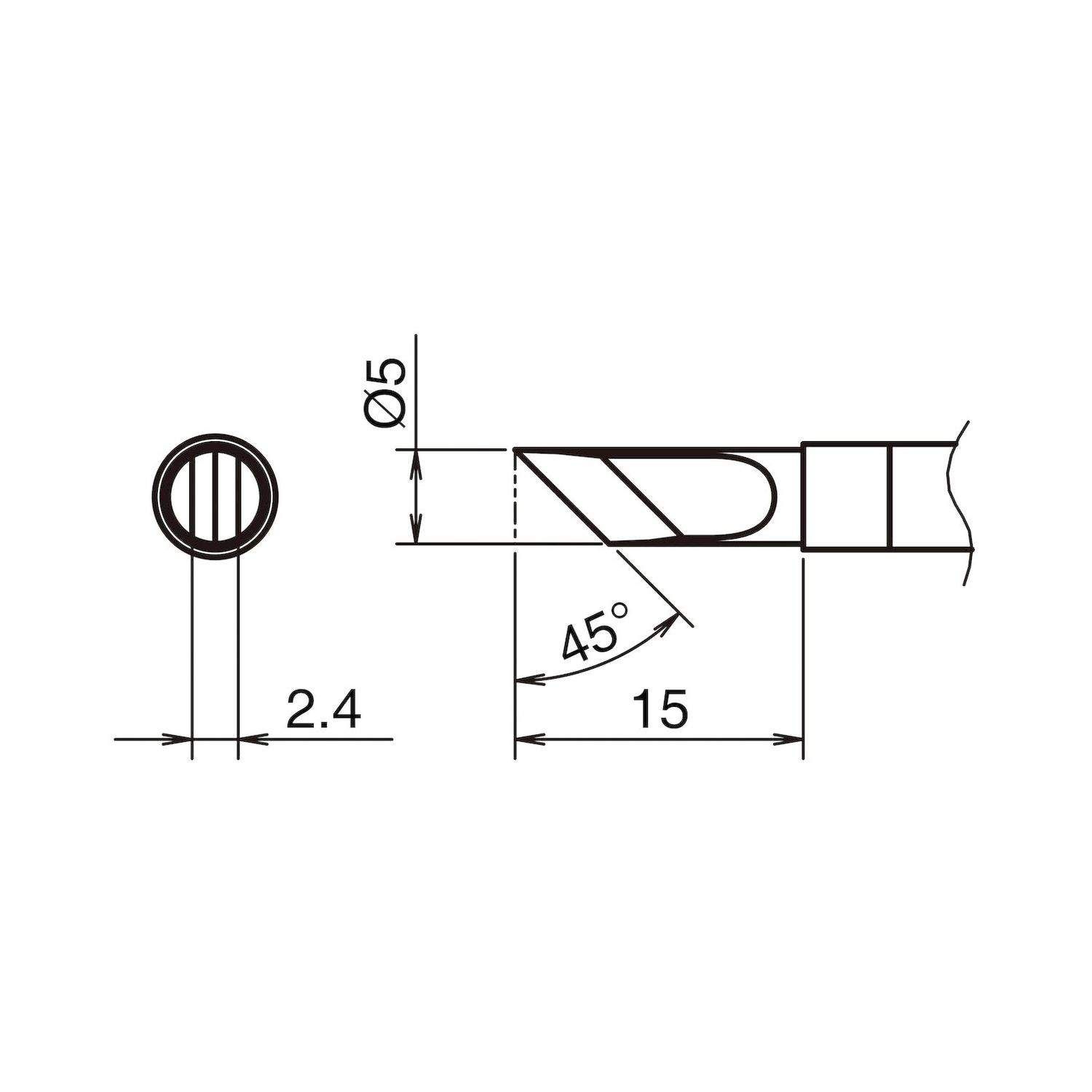 Hakko T39-KF. Aktiv-Lötspitze Format KF für Lötkolben FX 9701