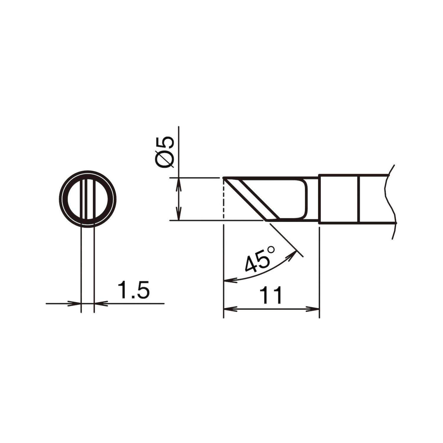 Hakko T39-KL. Aktiv-Lötspitze Format KL für Lötkolben FX 9701