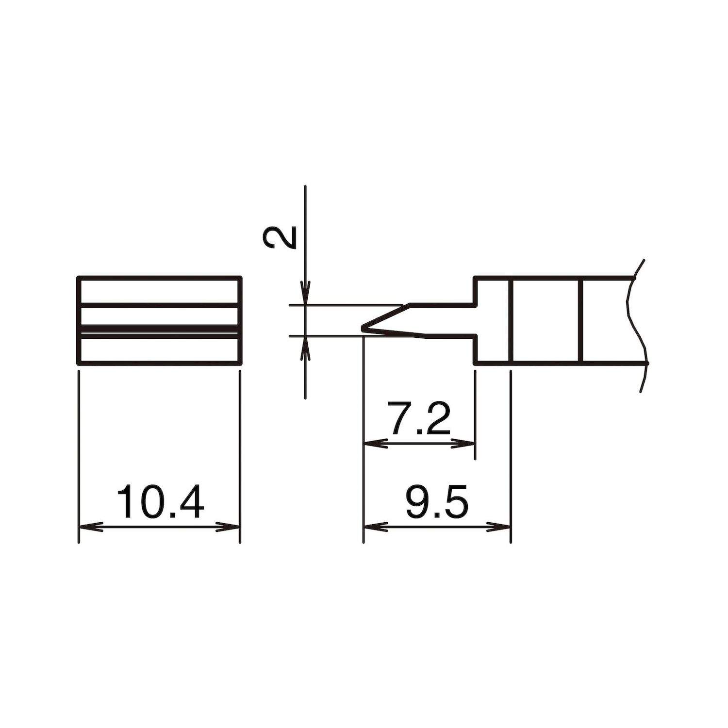 Hakko T39-SP104. Aktiv-Lötspitze Format 10.4SP - Spatula für Lötkolben FX 9701 