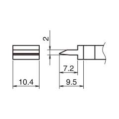 Hakko T39-SP104. Aktiv-Lötspitze Format 10.4SP - Spatula für Lötkolben FX 9701