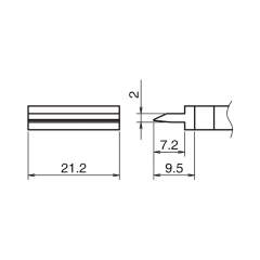 Hakko T39-SP212. Aktiv-Lötspitze Format 21.2SP - Spatula für Lötkolben FX 9701
