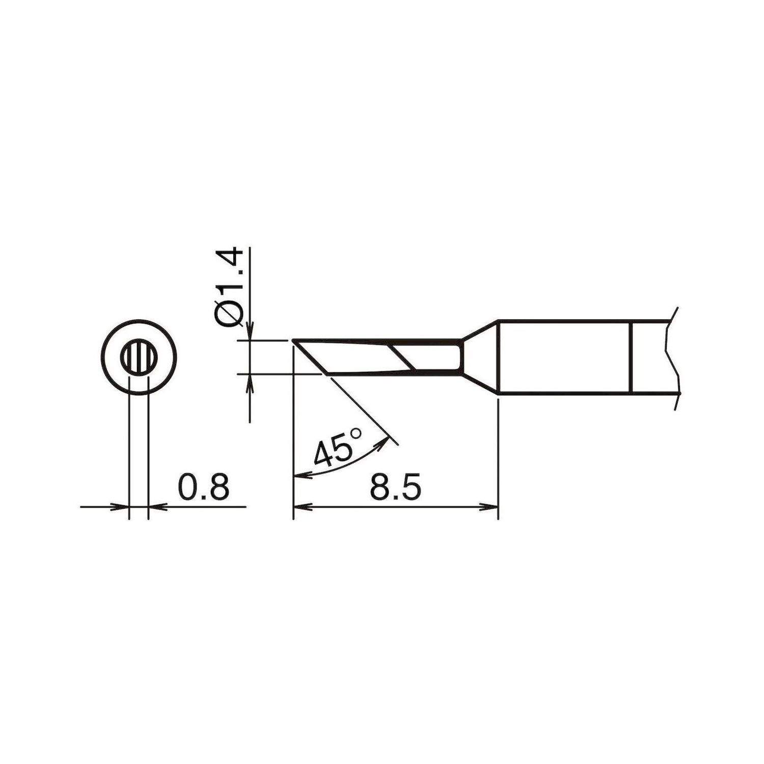 Hakko T50-KN. Aktiv-Lötspitze Format KN für Lötkolben FX 9703