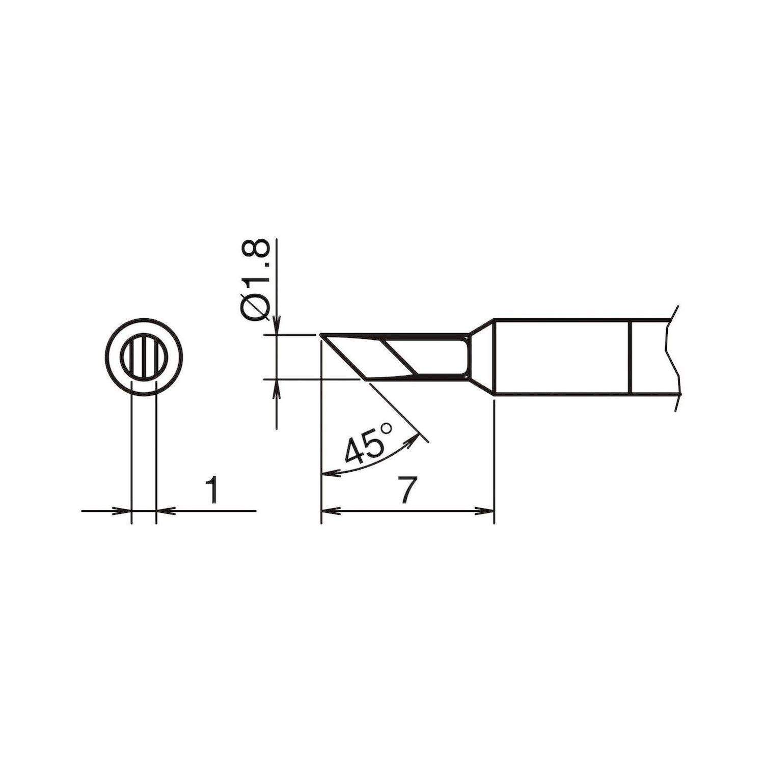 Hakko T50-KU. Aktiv-Lötspitze Format KU für Lötkolben FX 9703