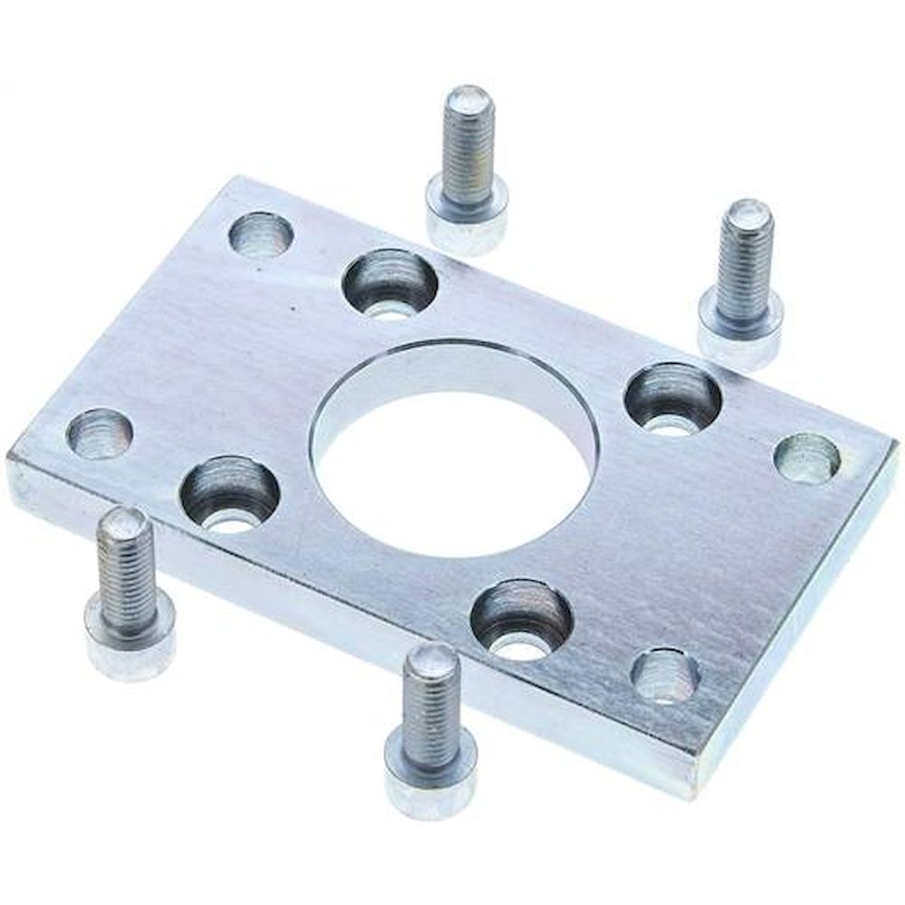TB 50. ISO 15552-flange attachment 50 mm, Zinc plated steel