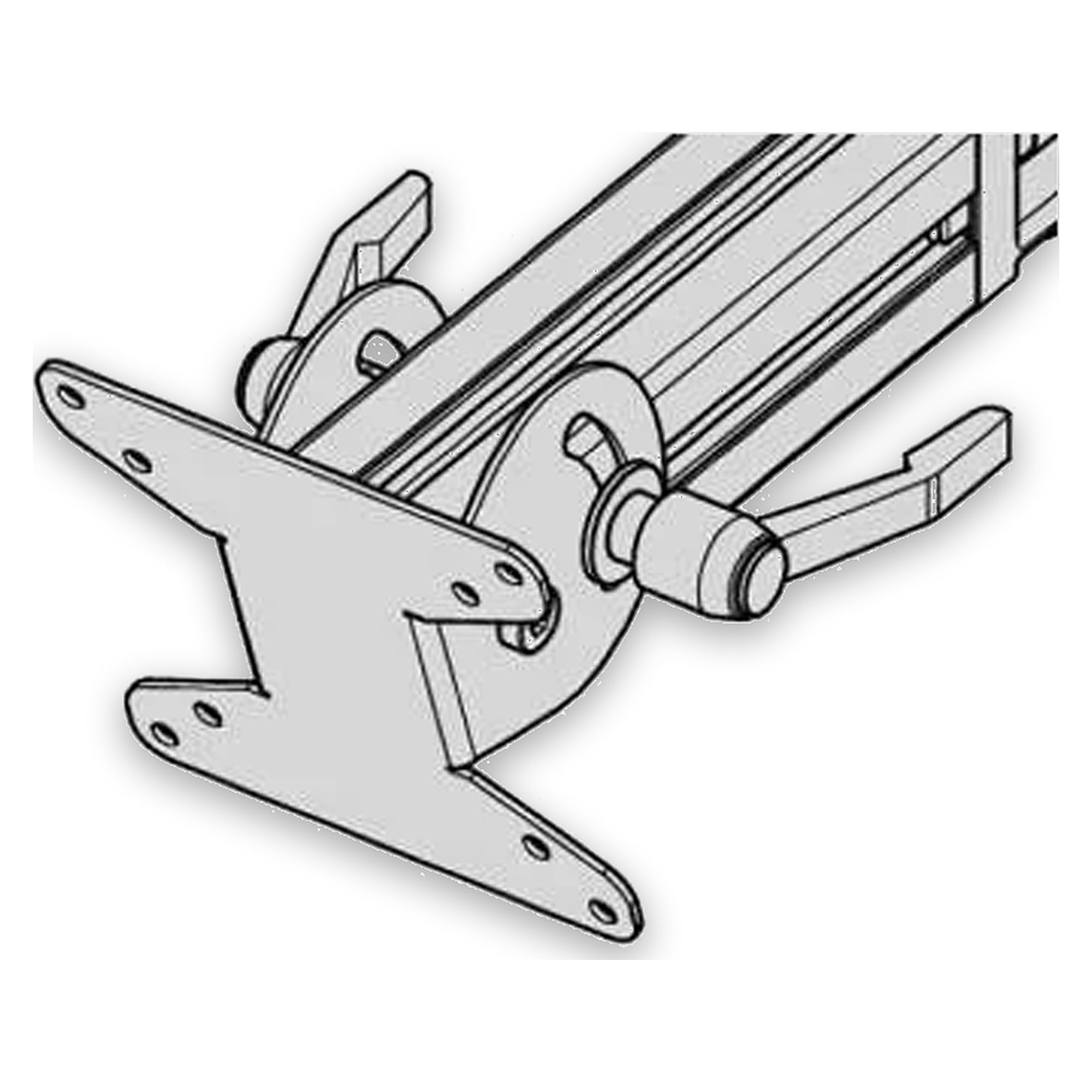 Schwenkbefestigung 70°, 75/100 mit Tragarm, Nut 10 - Bosch Rexroth 3842539806