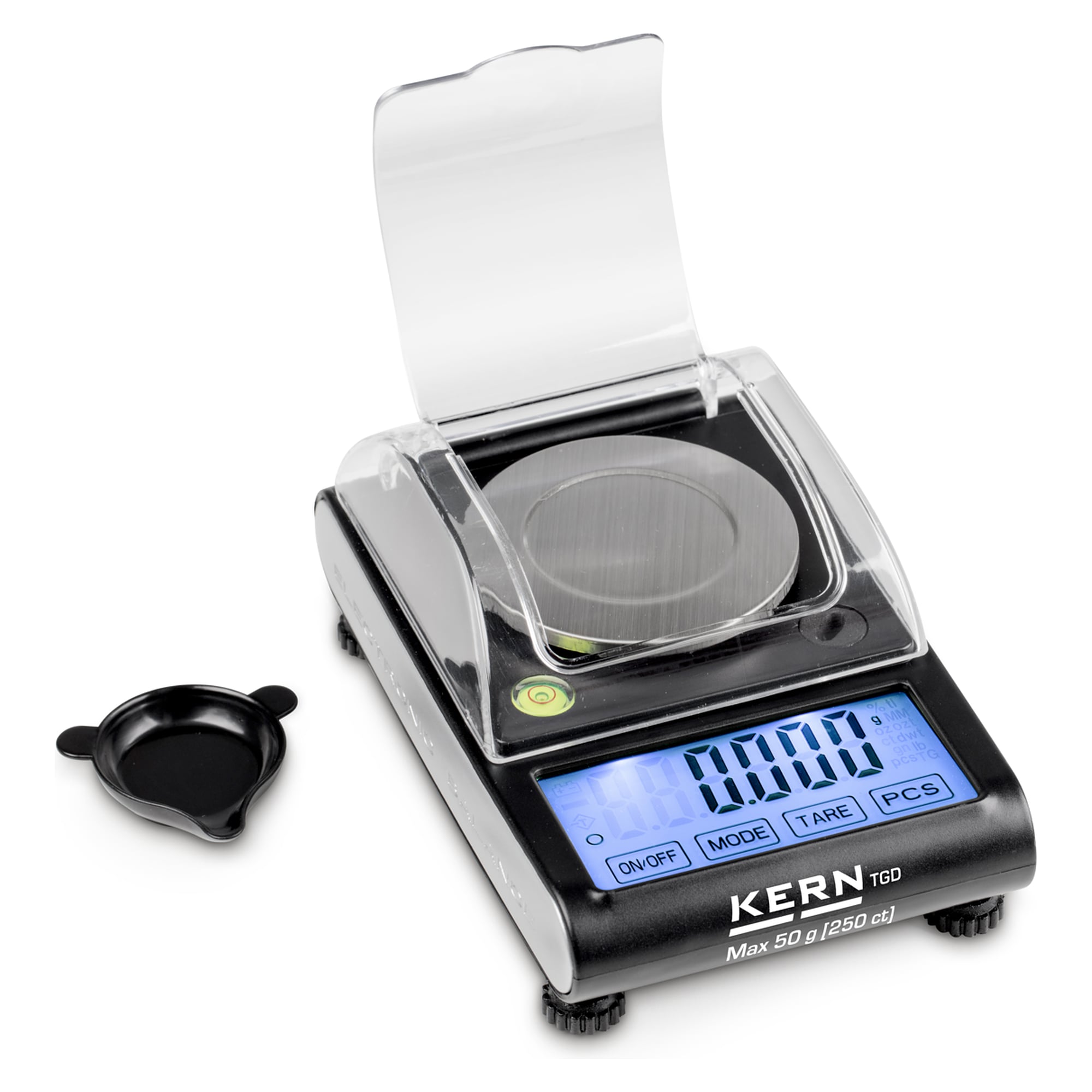 Taschenkaratwaage 50 g Ablesbarkeit 0,001 g - KERN TGD 50-3C