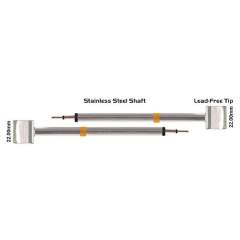 Thermaltronics K70TZ220. pair of tweezers blade 22,10mm (0,87")