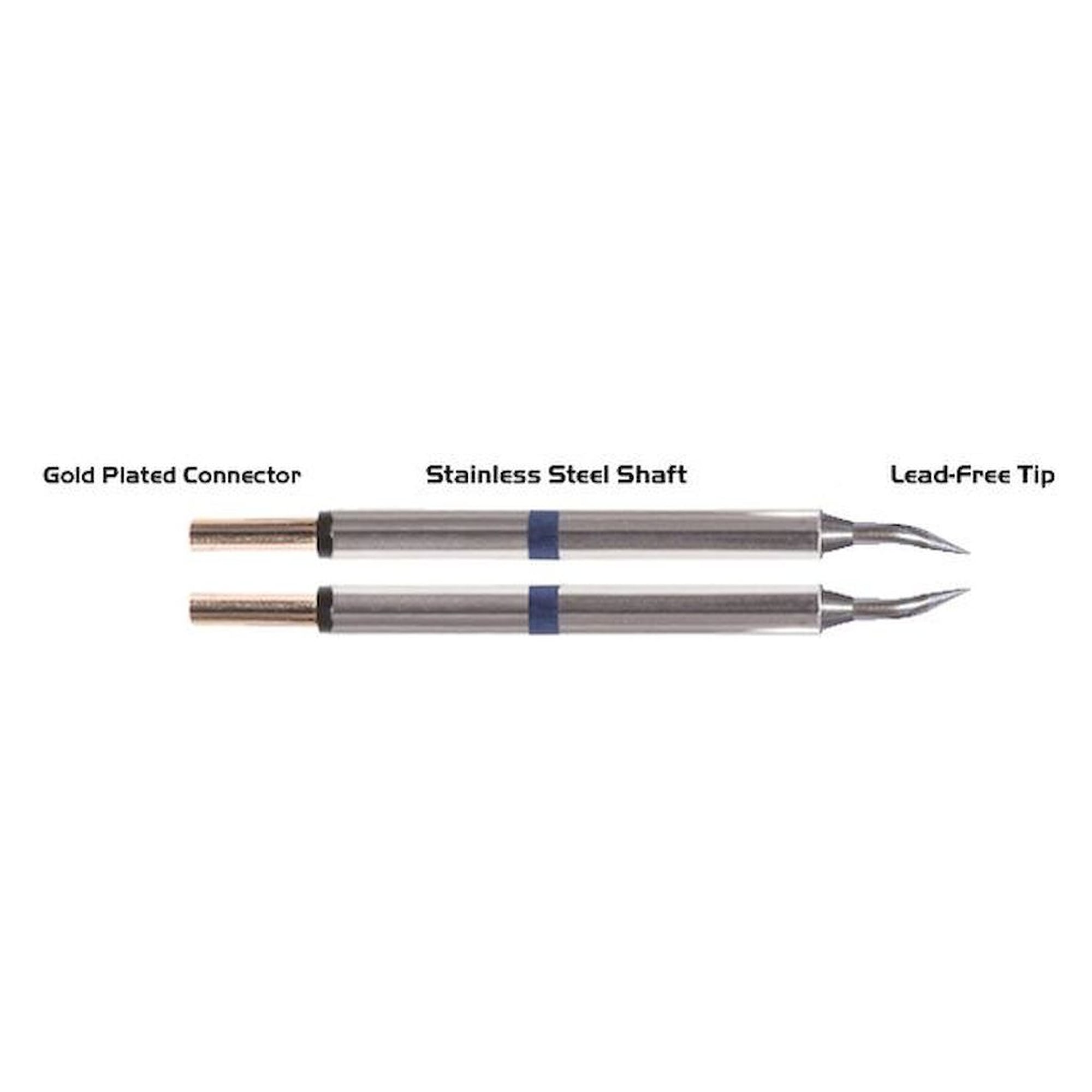 Thermaltronics M60TZ004. Pair of tweezers curved 30° Sharp 0.4mm (0.016")