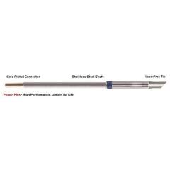 Thermaltronics M6BVF050H. Soldering tip beveled 45° 5,00mm (0,20"), only beveled surface tinned, Power Plus