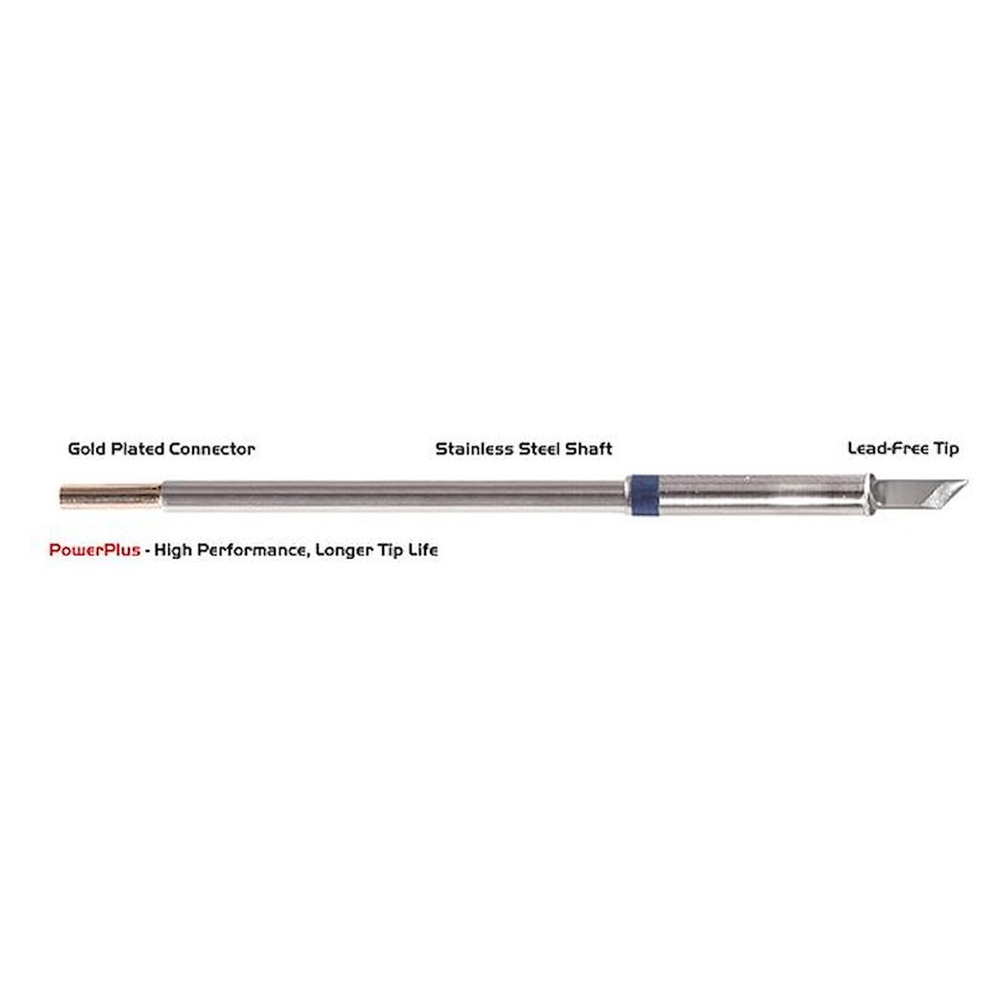 Thermaltronics M6K100H. Soldering tip knife shape 4.50mm (0.177"), Power Plus