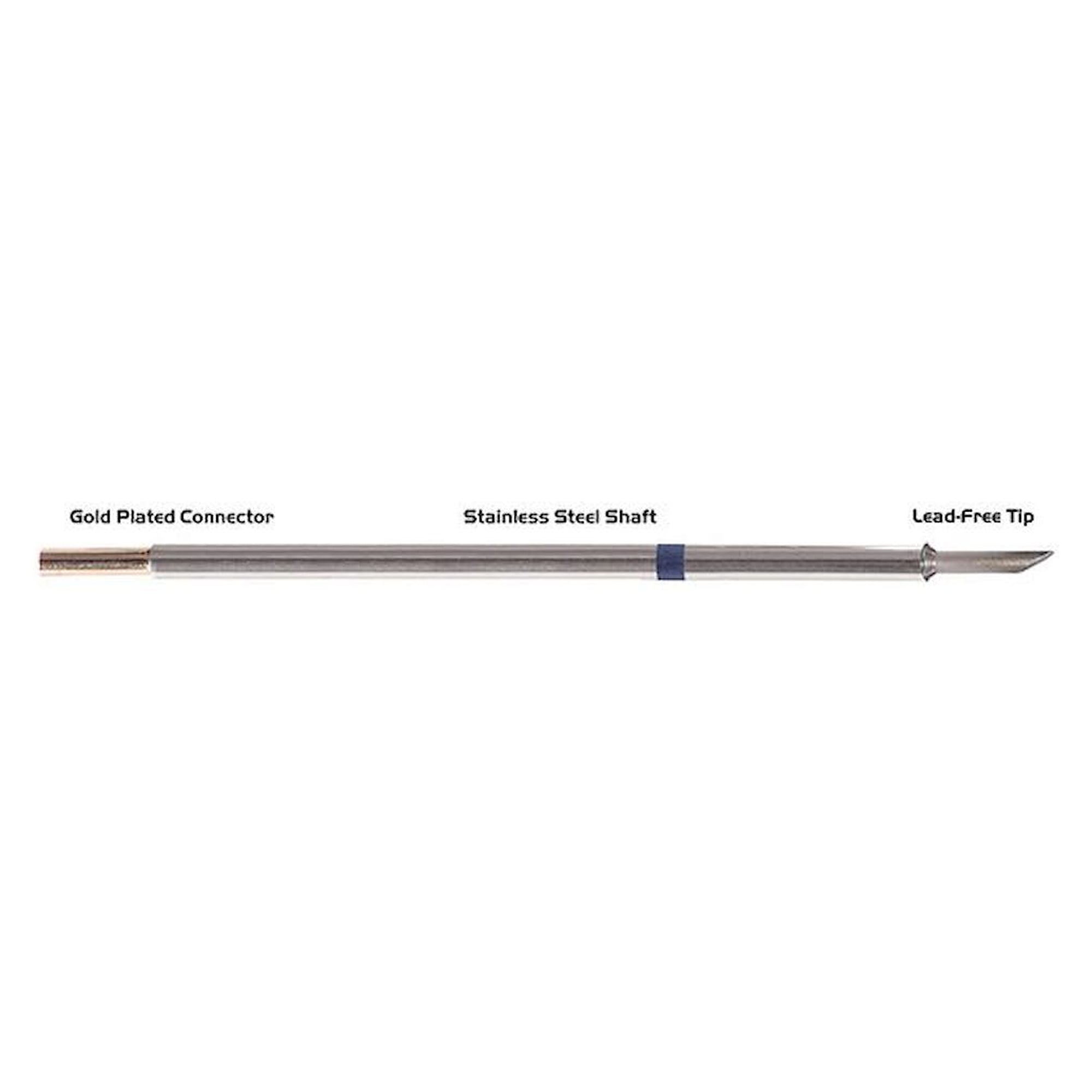 Thermaltronics M6LR401. Soldering tip hoof-shaped, long range 60° 3.05mm (0.12")