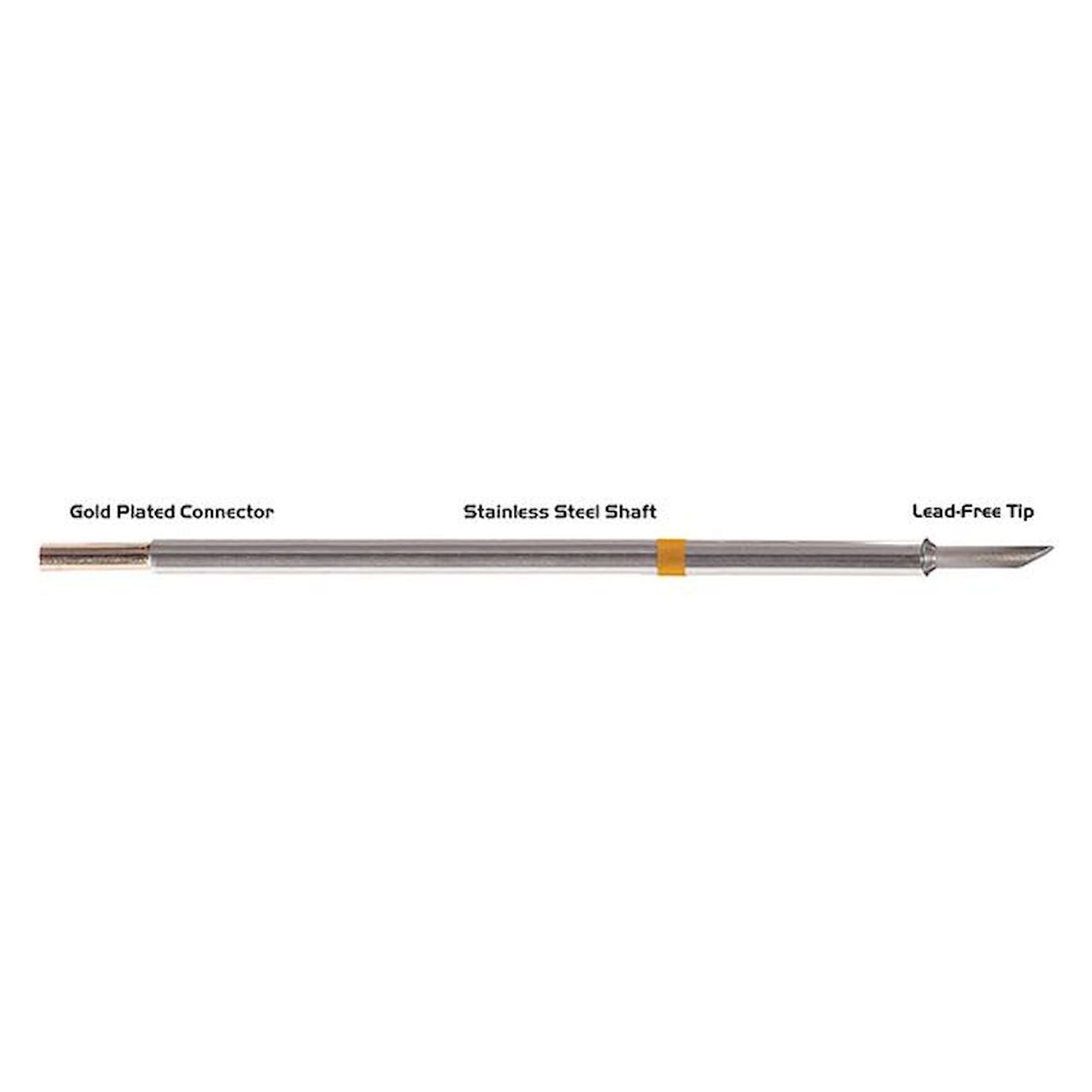 Thermaltronics M7LR401. Soldering tip hoof-shaped, long range 60° 3.05mm (0.12")