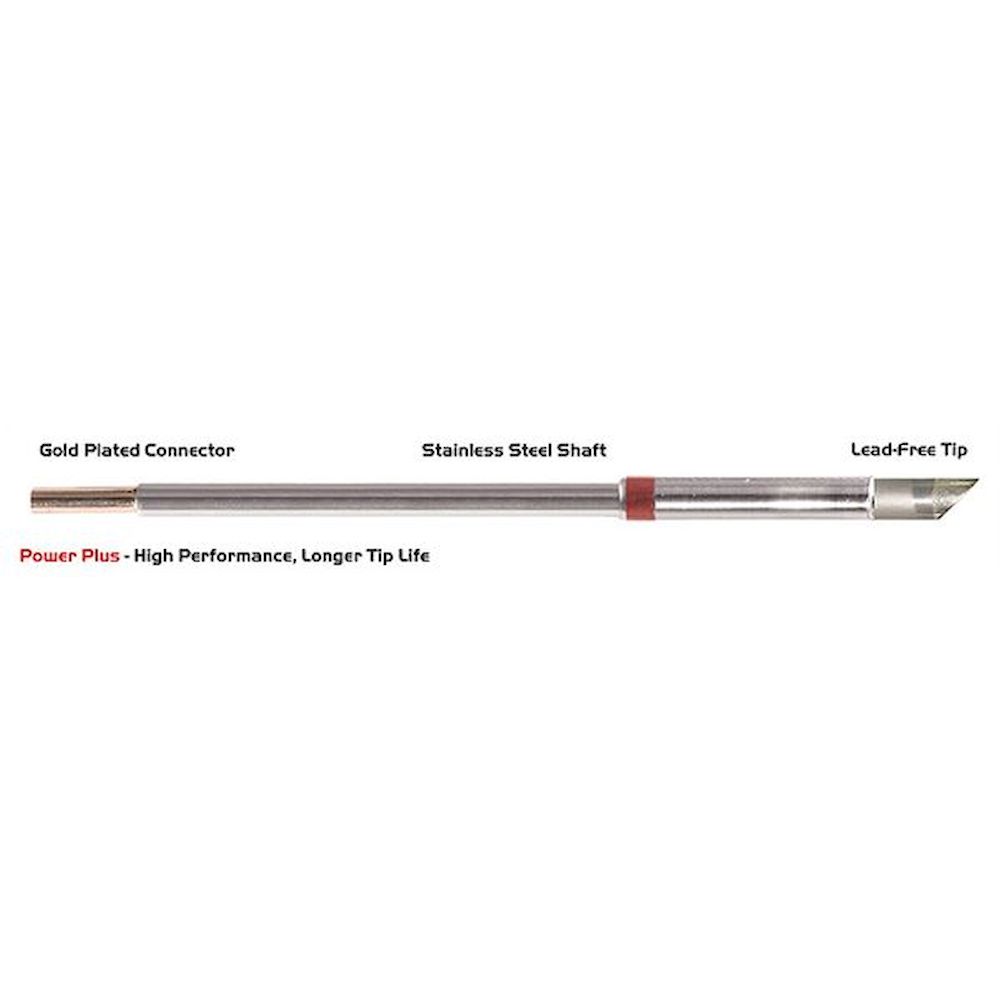 Thermaltronics M8BV060H. Soldering tip bevelled 45° 6.00mm (0.24"), Power Plus