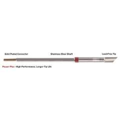 Thermaltronics M8BVF060H. Soldering tip beveled 45° 6.00mm (0.24"), only beveled surface tinned, Power Plus