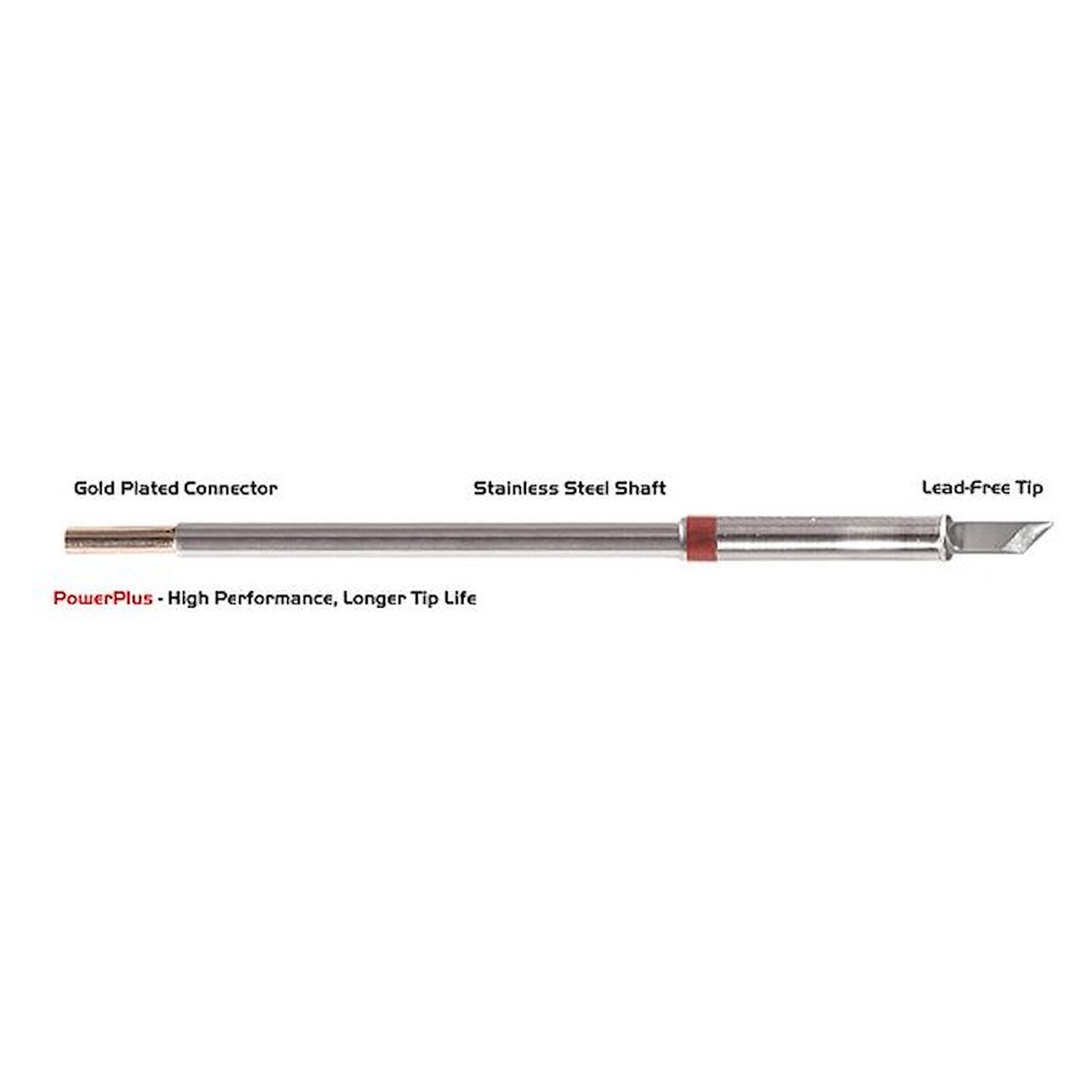 Thermaltronics M8K100H. Soldering tip knife shape 4.50mm (0.177"), Power Plus