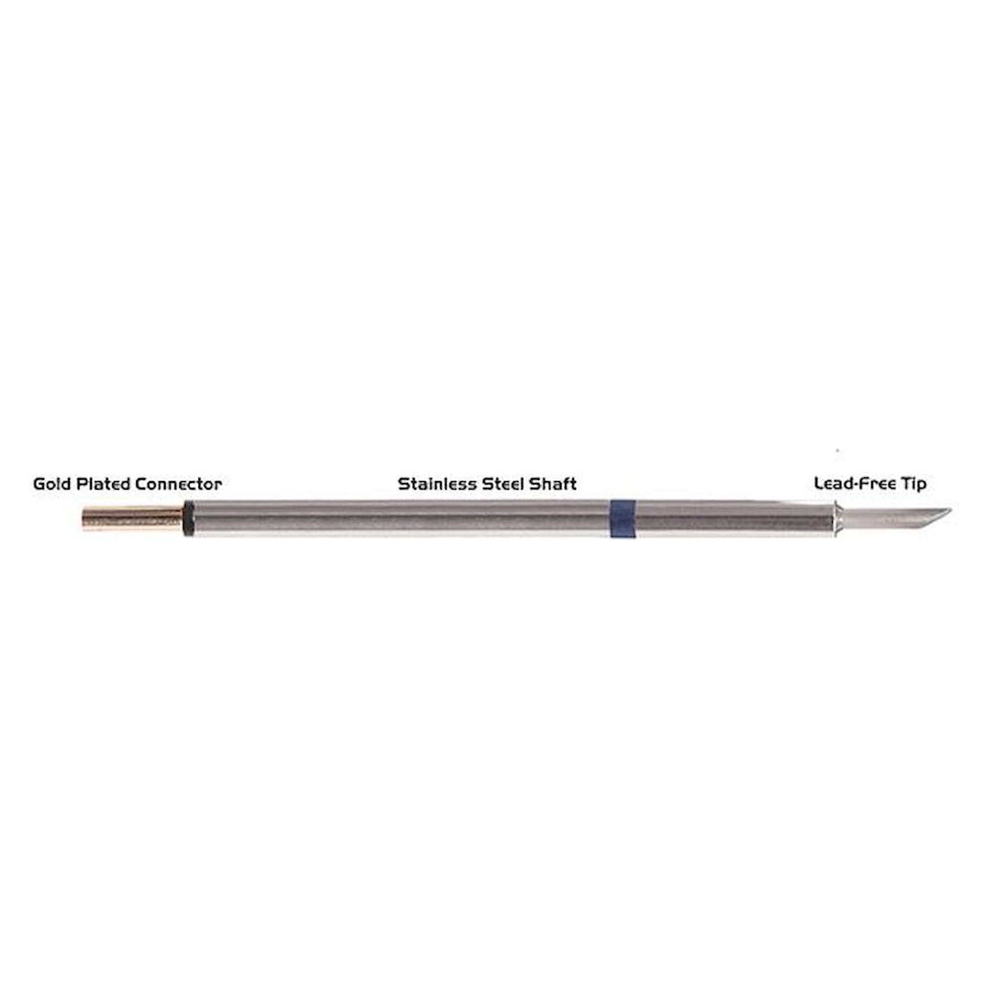 Thermaltronics PM60LR401. Soldering tip hoof-shaped, long range 60° 3.05mm (0.12")
