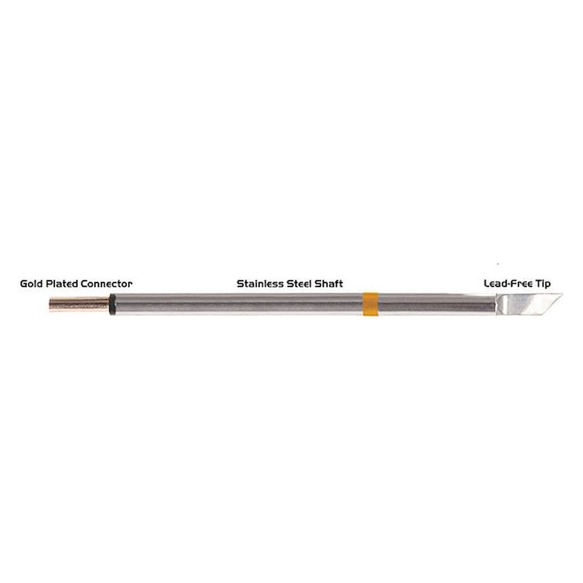 Thermaltronics PM75DS526. Soldering tip blade shape 4.83mm (0.19"), enlarged tin range 5.84mm (0.23")