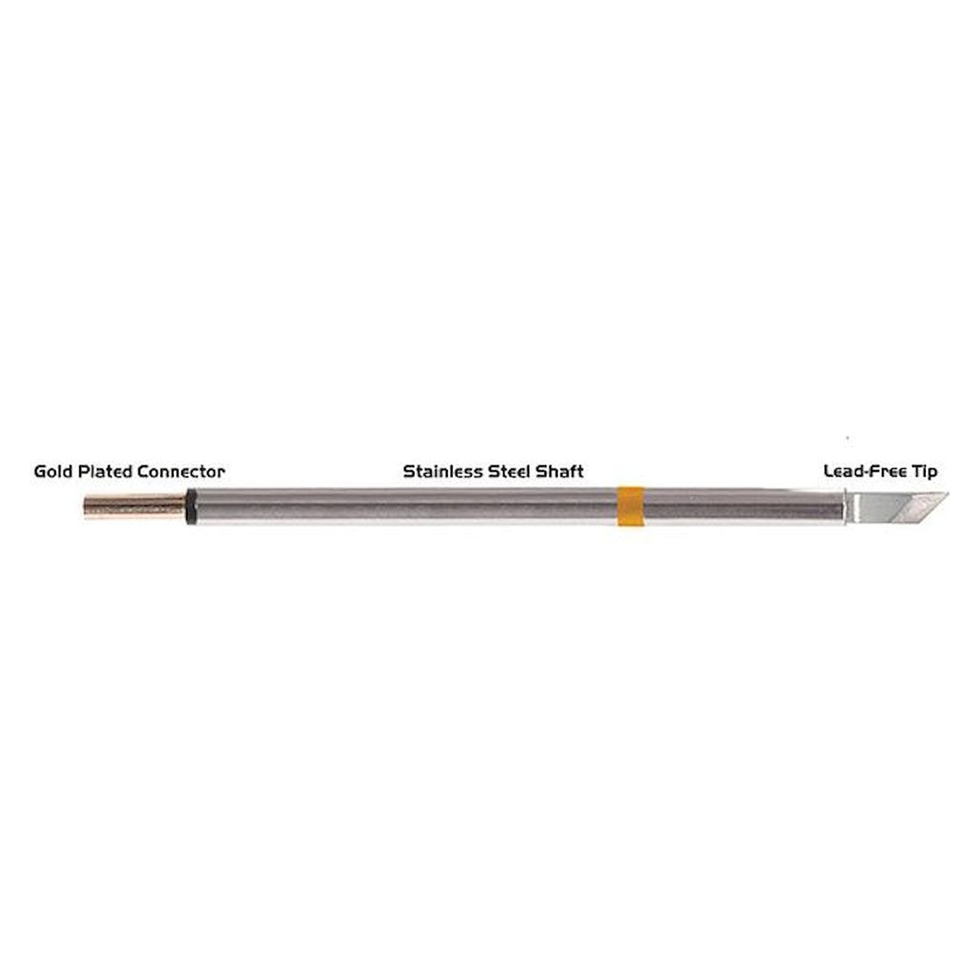 Thermaltronics PM75K100. Soldering tip knife shape 4,83mm (0,19"), tin range 2,03mm (0,08")