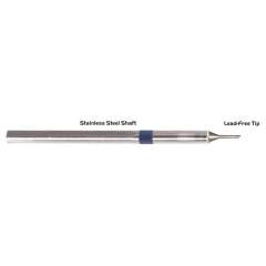 Thermaltronics S60BVF010. Soldering tip bevelled 60° 1,00mm (0,04"), only bevelled surface tinned