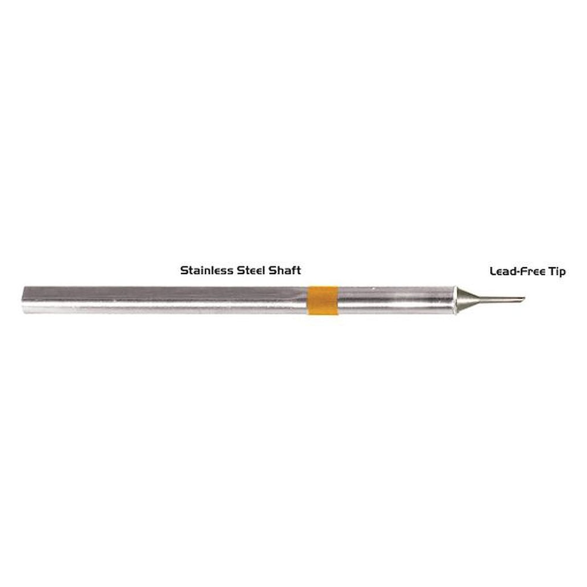 Thermaltronics S75BVF010. Soldering tip bevelled 60° 1,00mm (0,04"), only bevelled surface tinned
