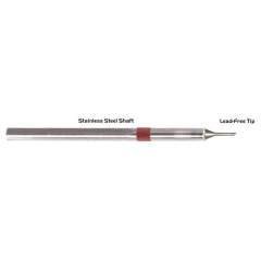 Thermaltronics S80BVF010. Soldering tip bevelled 60° 1,00mm (0,04"), only bevelled surface tinned