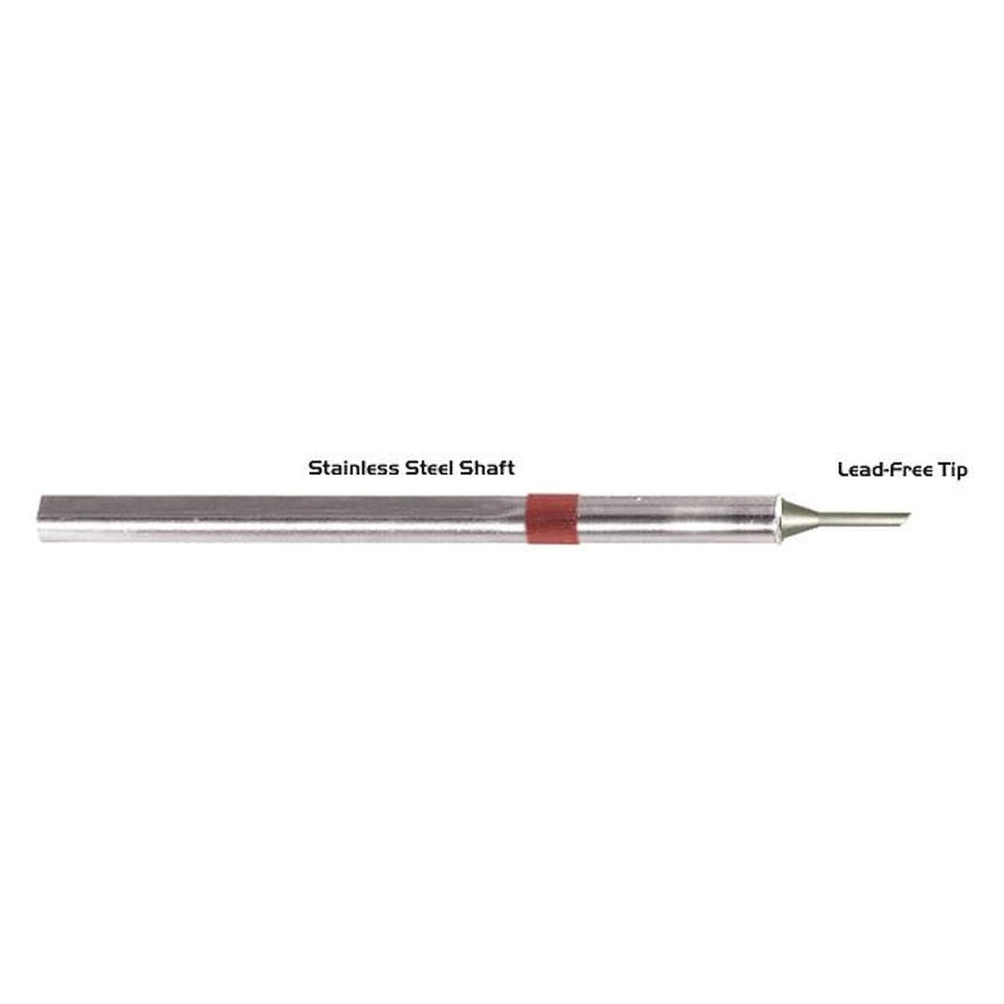 Thermaltronics S80BVF020. Soldering tip bevelled 45° 2,00mm (0,08"), only bevelled surface tinned