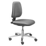 THRONAESD Chair Basic, with castors, fabric anthracite, permanent contact