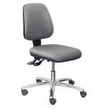 THRONAESD chair Comfort, with castors, fabric anthracite, permanent contact