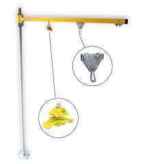 Delvo Tlw-0630. Bras porteur avec chariot, sans ressort, 630 x 1600 mm, charge maxi : 16 kg