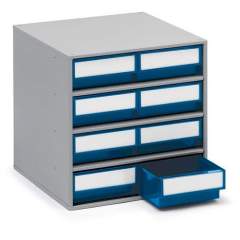 Treston 0830-6. Schubladenmagazin mit 8 Schubladen Typ 3020, blau