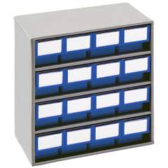 Treston 1630-6. Schubladenmagazin mit 16 Schubladen Typ 3010, blau