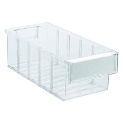 Treston 3015-1. Shelf bin 132x300x100 Crystal clear