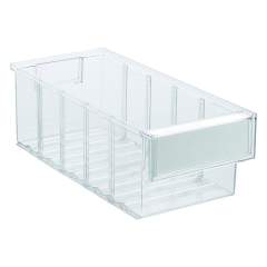 Treston 4015-1. Shelf bin 132x400x100 Crystal clear