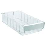 Treston 4020-1. Shelf bin 186x400x82 Crystal clear