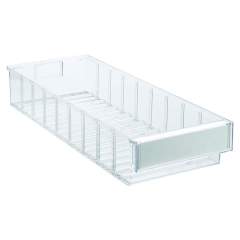 Treston 5020-1. Shelf bin 186x500x82 Crystal clear