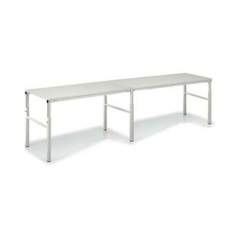 Treston TP918L. Geradliniger Anbautisch, manuelle Höhenverstellung von 650 - 900 mm, geeignet für TP915 - TP918, Gestell RAL 7035 grau, BxT 1800x900 mm, Belastbarkeit max. 150 kg