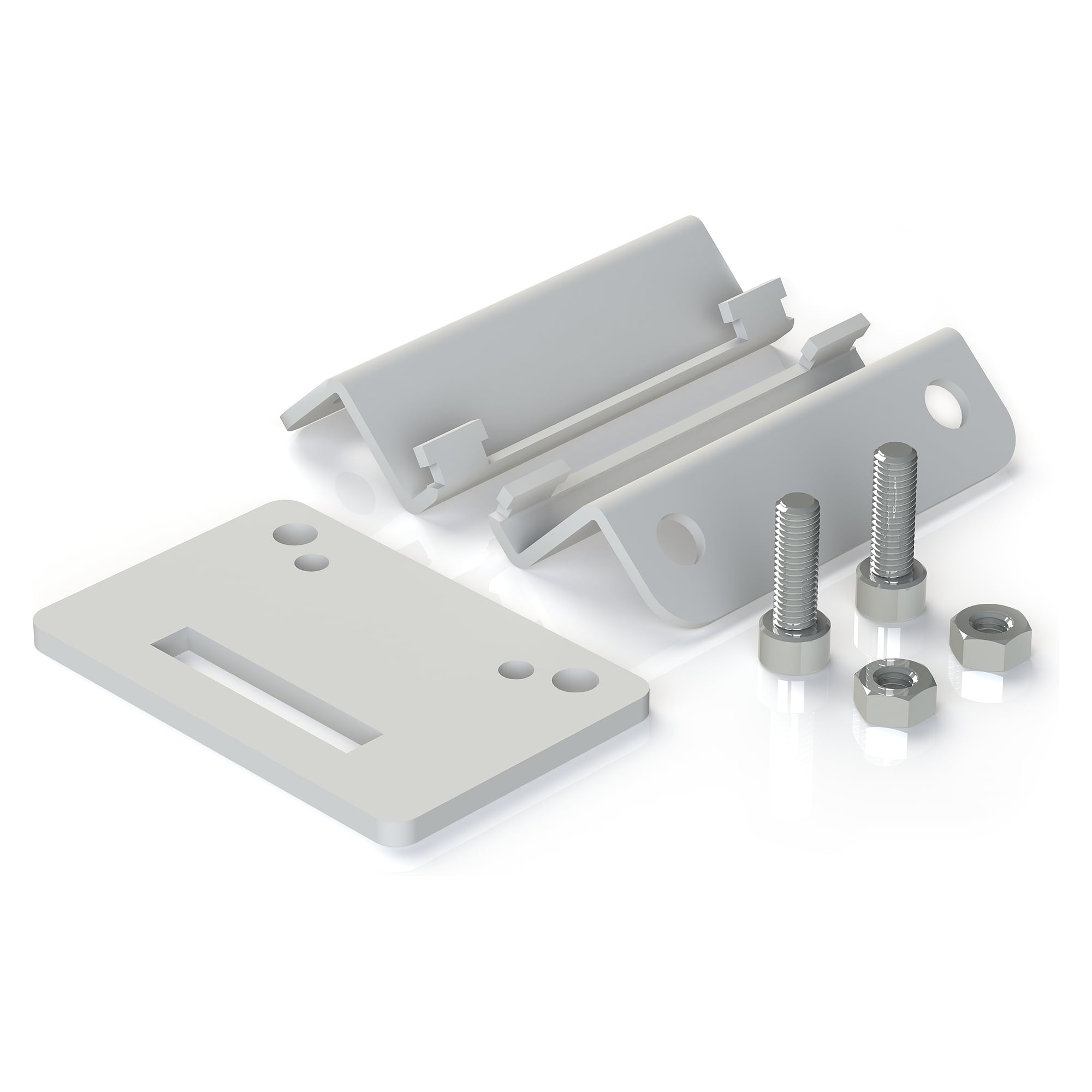 Adapter für Monitorarm MA4 an Rasterrohren, ESD, RAL 7035 - Treston AS4