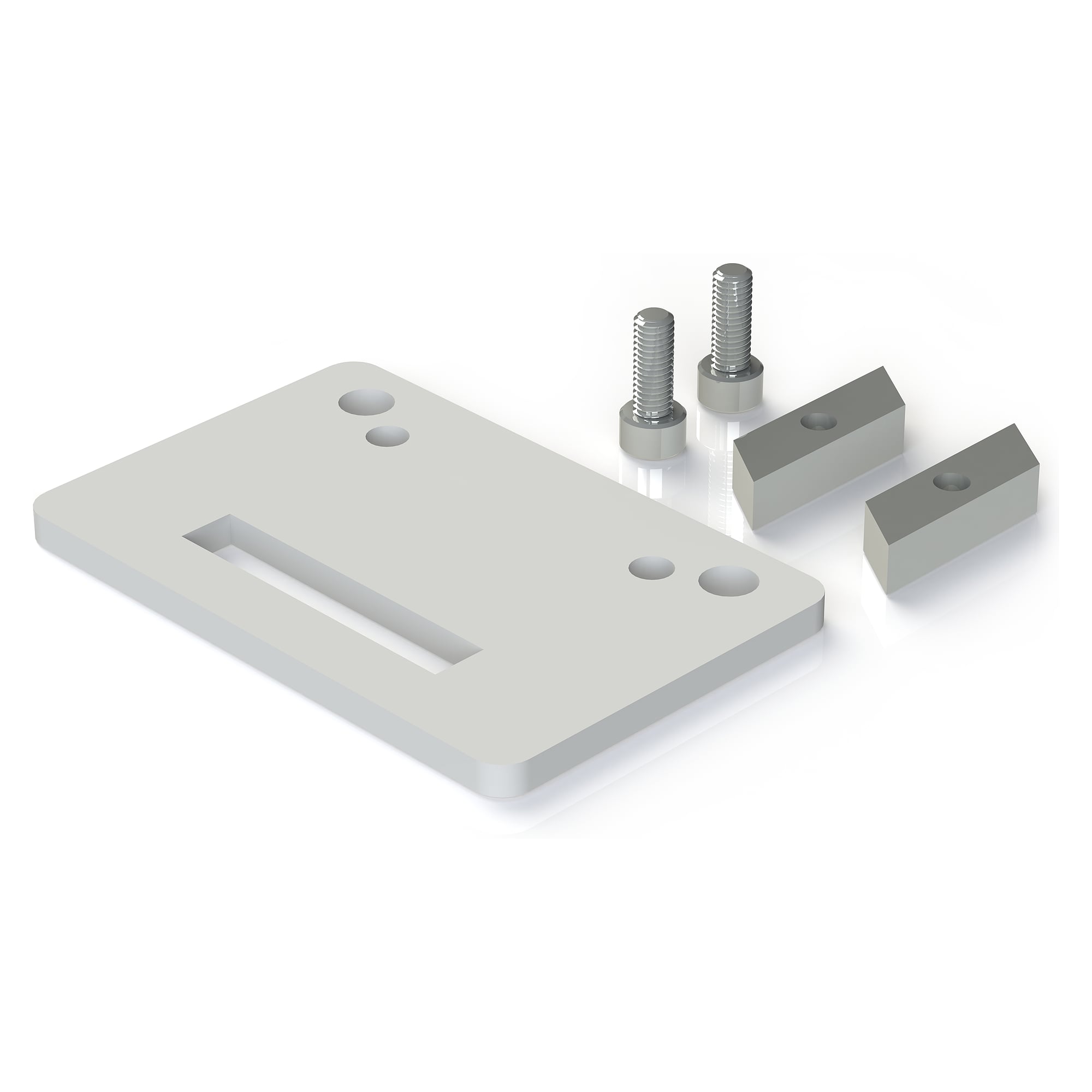 Adapter für Monitorarm MA4 an TPH/TPB-Aufbauprofilen, ESD, RAL 7035 - Treston AS4C