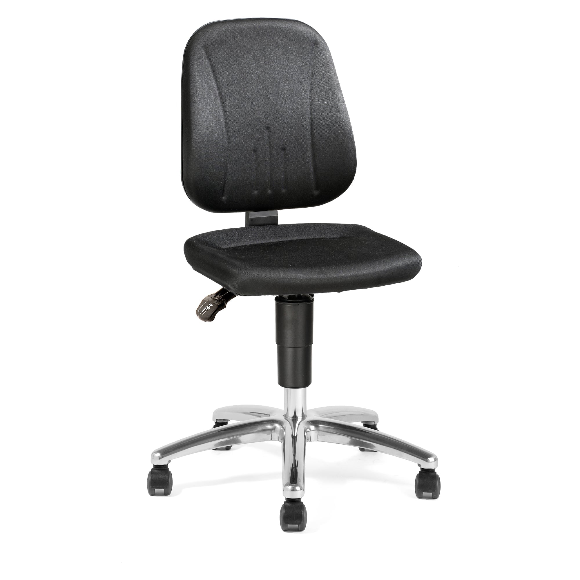 ESD-Arbeitsstuhl Ergo 30, Stoff schwarz, Sitzhöhe 440-620 mm, mit Sicherheitsrollen - Treston C30BL-ESD