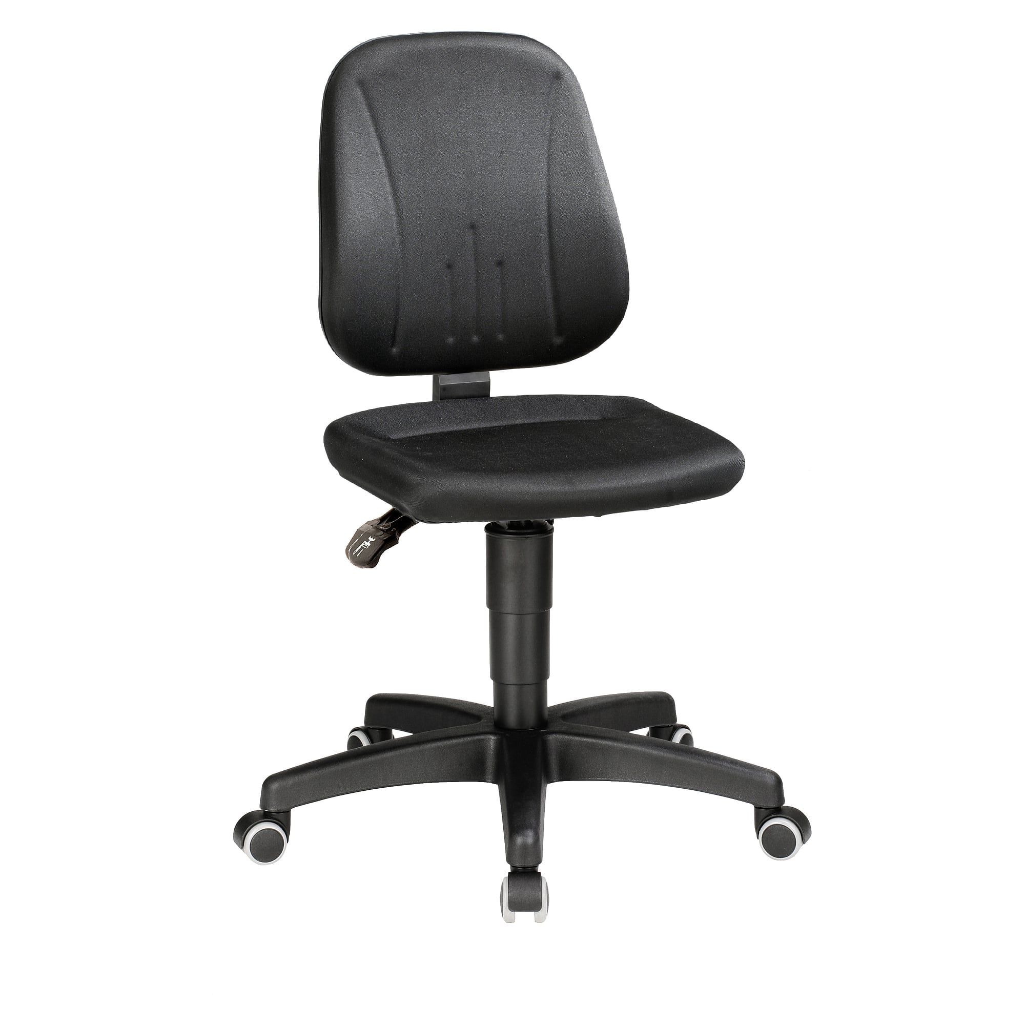 Chaise de travail Ergo 30, tissu noir, assise 440-620 mm, roulettes de sécurité - Treston C30BL