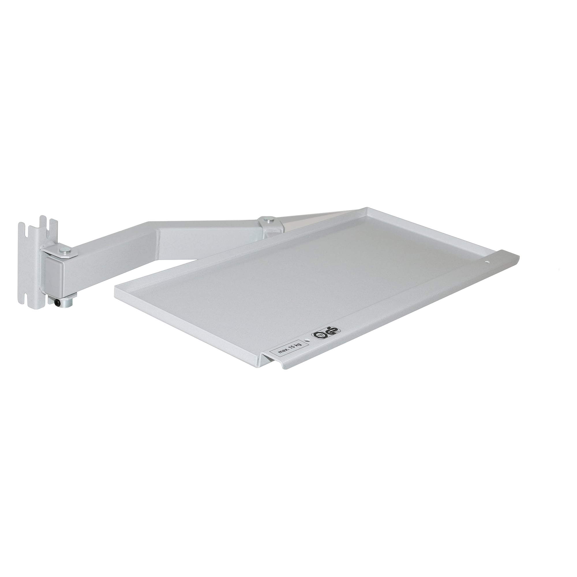 CKV-Schwenkarm mit Ablage für TPH-Arbeitstisch, B x T 460 x 210 mm, ESD, Tragkraft 15 kg - Treston CKV400 ESD